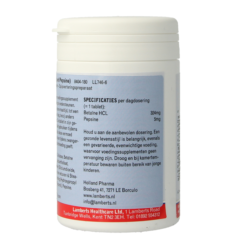 Betaine HCL 324mg/Pepsine 5mg - Afbeelding 4